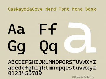 Caskaydia Cove Nerd Font Complete Mono Version 1909.16 Font Sample