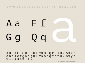 iM Writing Duospace Regular Nerd Font Complete Mono Windows Compatible Version 1.005图片样张