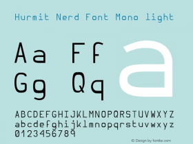 Hurmit Light Nerd Font Complete Mono Version 1.21;Nerd Fonts 2.1. Font Sample