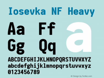 Iosevka Heavy Nerd Font Complete Mono Windows Compatible 2.1.0; ttfautohint (v1.8.2)图片样张