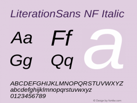 Literation Sans Italic Nerd Font Complete Windows Compatible Version 2.00.5图片样张