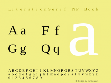 Literation Serif Nerd Font Complete Mono Windows Compatible Version 2.00.5 Font Sample