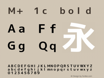 M+ 1c bold  Font Sample