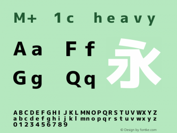 M+ 1c heavy  Font Sample