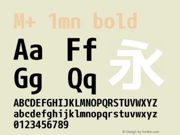 M+ 1mn bold 图片样张