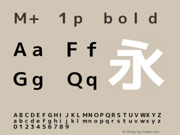 M+ 1p bold 图片样张