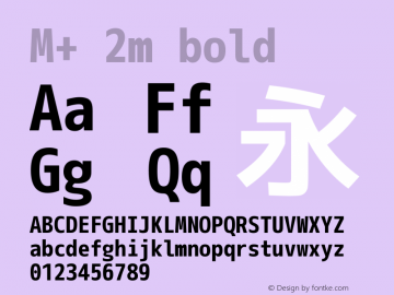 M+ 2m bold  Font Sample