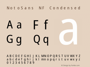 Noto Sans Condensed Nerd Font Complete Mono Windows Compatible Version 2.000;GOOG;noto-source:20170915:90ef993387c0; ttfautohint (v1.7)图片样张