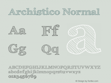 Archistico Normal Version 1.1 Font Sample