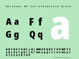 Noto Sans ExtraCondensed Black Nerd Font Complete Mono Windows Compatible Version 2.000;GOOG;noto-source:20170915:90ef993387c0; ttfautohint (v1.7)图片样张