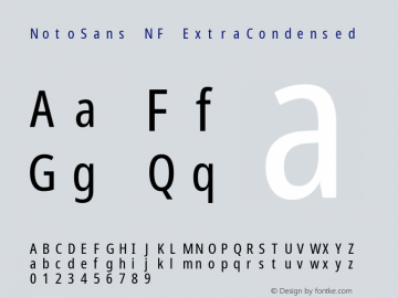 Noto Sans ExtraCondensed Nerd Font Complete Mono Windows Compatible Version 2.000;GOOG;noto-source:20170915:90ef993387c0; ttfautohint (v1.7)图片样张