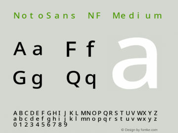 Noto Sans Medium Nerd Font Complete Mono Windows Compatible Version 2.000;GOOG;noto-source:20170915:90ef993387c0; ttfautohint (v1.7)图片样张