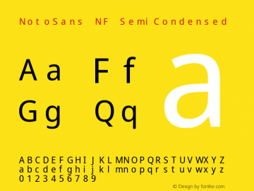 Noto Sans SemiCondensed Nerd Font Complete Mono Windows Compatible Version 2.000;GOOG;noto-source:20170915:90ef993387c0; ttfautohint (v1.7)图片样张