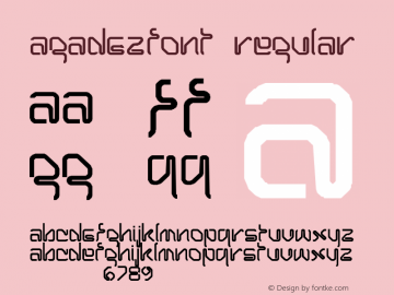 AGADEZfont Regular Altsys Fontographer 3.5  3/30/01 Font Sample