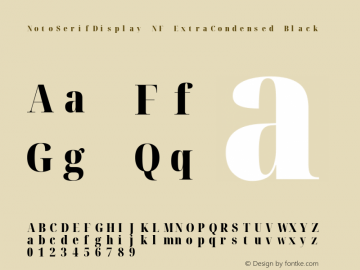 Noto Serif Display ExtraCondensed Black Nerd Font Complete Mono Windows Compatible Version 2.000;GOOG;noto-source:20170915:90ef993387c0; ttfautohint (v1.7)图片样张