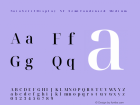 Noto Serif Display SemiCondensed Medium Nerd Font Complete Mono Windows Compatible Version 2.000;GOOG;noto-source:20170915:90ef993387c0; ttfautohint (v1.7)图片样张