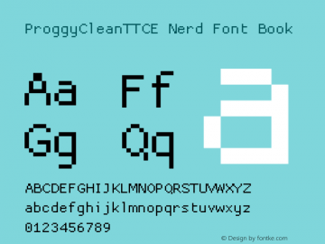 ProggyCleanTT CE Nerd Font Complete 2004/04/15图片样张