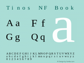 Tinos Nerd Font Complete Mono Windows Compatible Version 1.23 Font Sample