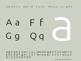 Ubuntu Light Nerd Font Complete Mono 0.83图片样张