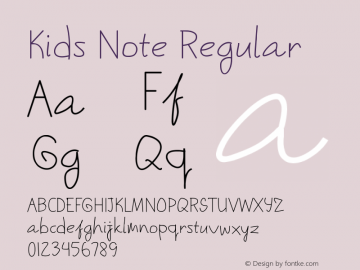 Kids Note Version 1.001;Fontself Maker 3.5.1图片样张