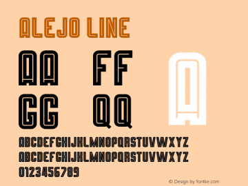 Alejo Line Version 1.00;May 1, 2020;FontCreator 12.0.0.2563 64-bit图片样张