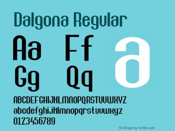 Dalgona Version 1.00;May 18, 2020;FontCreator 12.0.0.2543 64-bit图片样张