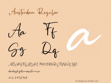 Amsterdam Version 001.000 Font Sample