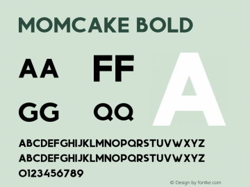 MOMCAKE Bold Version 001.000 Font Sample