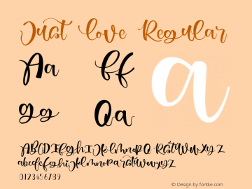 Just Love Version 1.001;Fontself Maker 3.5.1 Font Sample