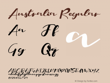 澳大利亚字体图片