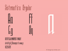 Sistematica Version 1.00;September 10, 2019;FontCreator 12.0.0.2546 64-bit图片样张