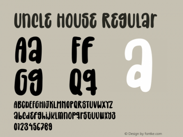 Uncle House Version 1.00;May 20, 2020;FontCreator 12.0.0.2567 64-bit图片样张