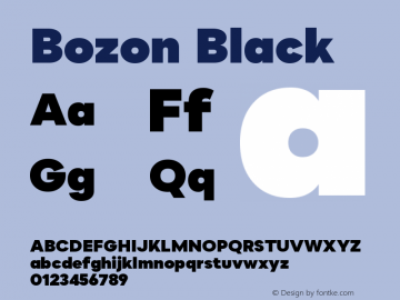 Bozon Black Version 1.000;PS 001.000;hotconv 1.0.88;makeotf.lib2.5.64775图片样张