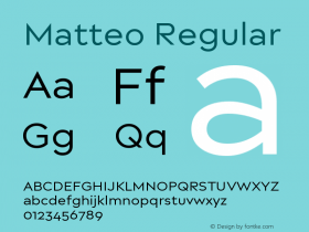 Matteo Version 1.0 Font Sample