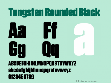 TungstenRounded-Black Version 1.300 | wf-rip DC20140625 Font Sample