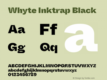 WhyteInktrap-Black Version 1.100 | wf-rip DC20190310 Font Sample