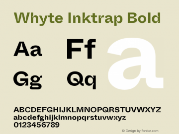 WhyteInktrap-Bold Version 1.100 | wf-rip DC20190310图片样张