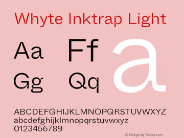 WhyteInktrap-Light Version 1.100 | wf-rip DC20190310图片样张
