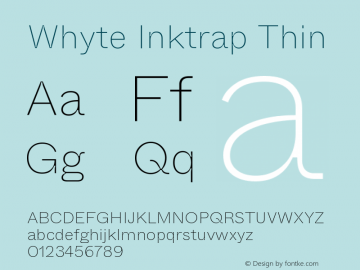 WhyteInktrap-Thin Version 1.100 | wf-rip DC20190310图片样张