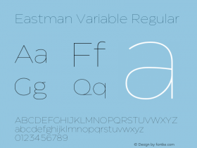 Eastman Variable Version 1.001 Font Sample