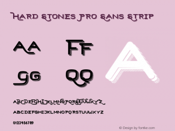 HardStonesPro-SansStrip Version 1.000 Font Sample