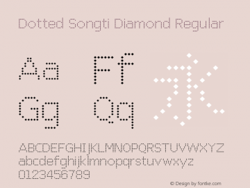 Dotted Songti Diamond Regular 0.1 Font Sample