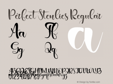 Perfect Stenlies Version 1.010;Fontself Maker 3.5.1图片样张