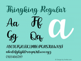 Thingking Version 1.000 Font Sample