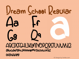 Dream School Version 1.00;May 26, 2020;FontCreator 12.0.0.2545 64-bit图片样张