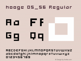 hooge 05_56 Regular Macromedia Fontographer 4.1.4 7/3/01图片样张