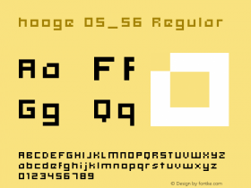 hooge 05_56 Regular Version 002.000 Font Sample