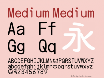 Medium  Font Sample