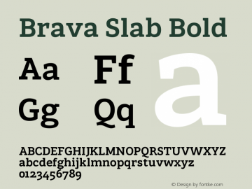BravaSlab-Bold Version 1.000 | wf-rip DC20181220 Font Sample
