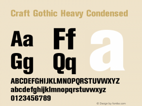 CraftGothic-HeavyCond Version 1.070 | w-rip DC20161110图片样张